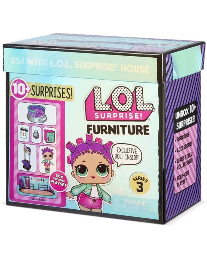 L.O.L. Surprise Furniture Series 3 Roller Rink with Roller Sk8er 10 Surprises EnableAll