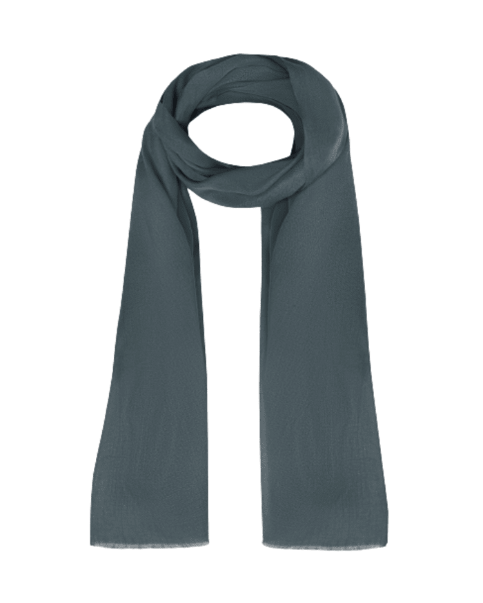 a grey scarf on a white background