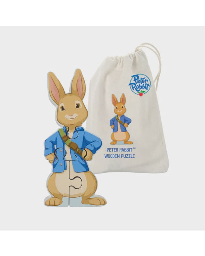 a puzzle and bag with a rabbit