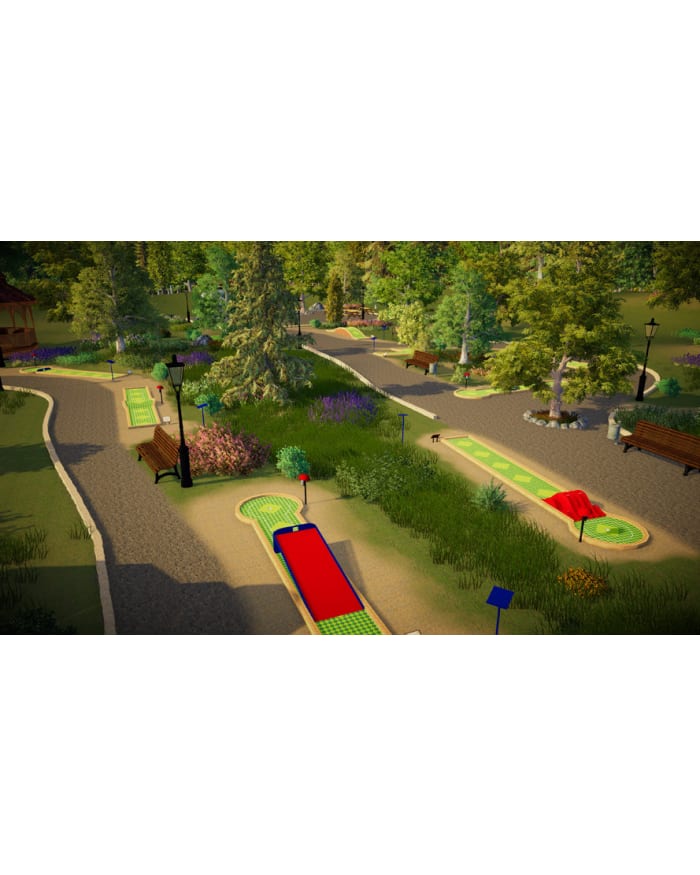 a video game of a miniature golf course