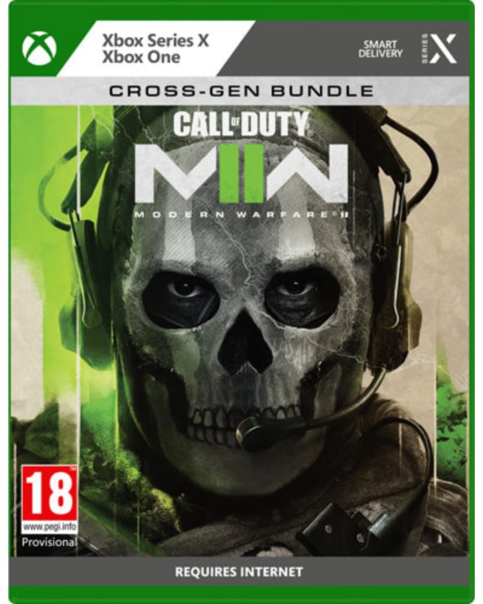 a video game cover with a skull mask and headset