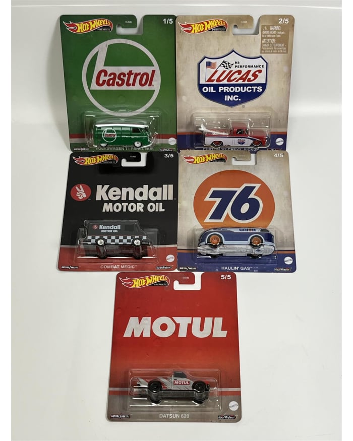 a group of toy cars in packaging