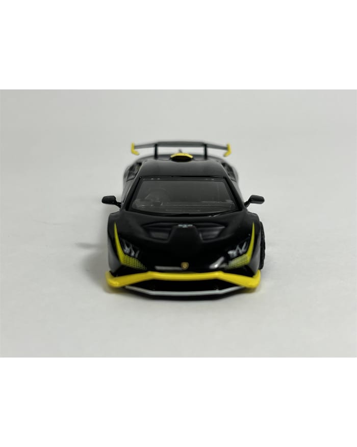 a black and yellow toy car