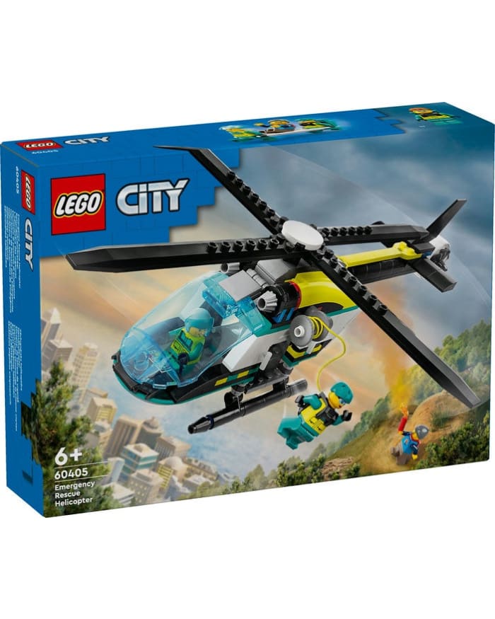 a box with a toy helicopter