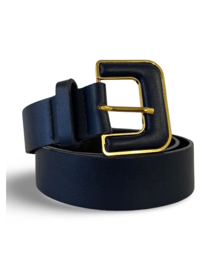 a black belt with a gold buckle