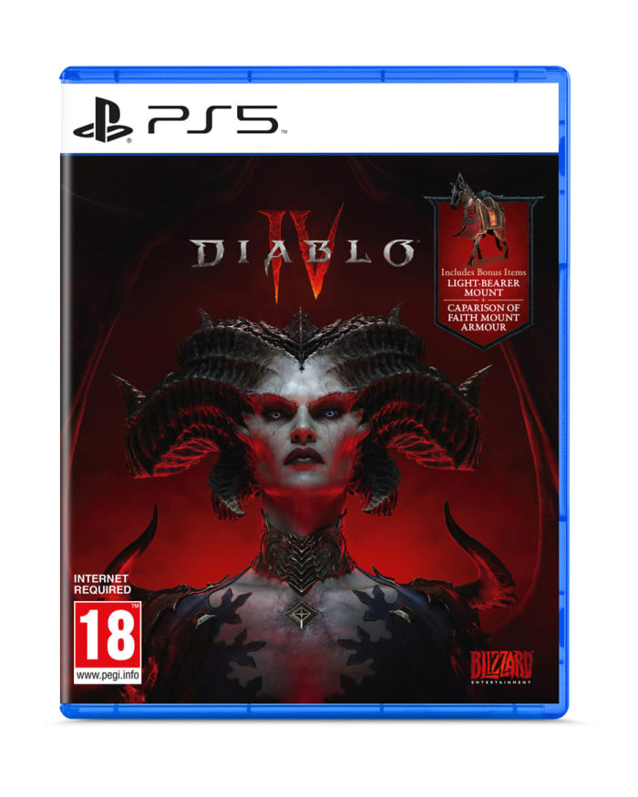 a video game cover with a woman wearing horns