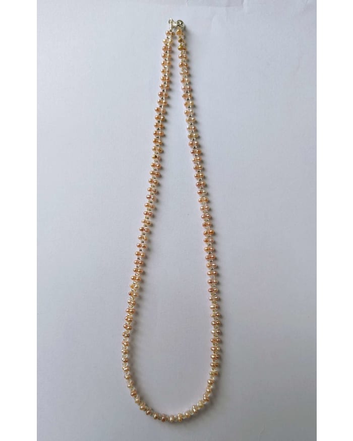 a gold and silver necklace