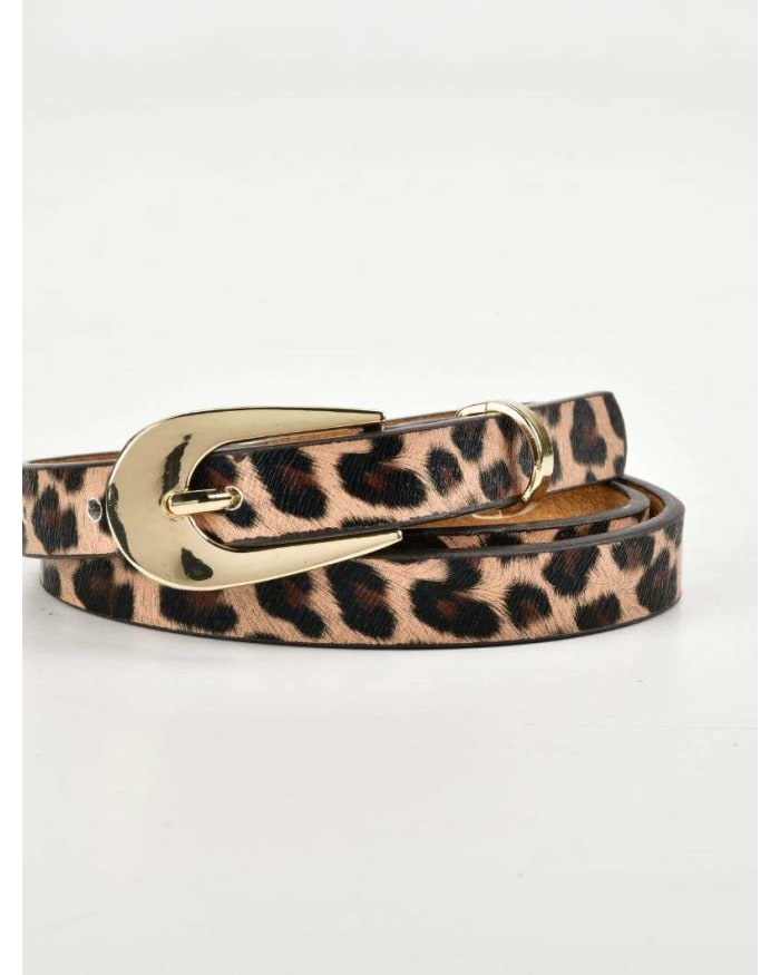 Leopard print skinny belt new arrivals