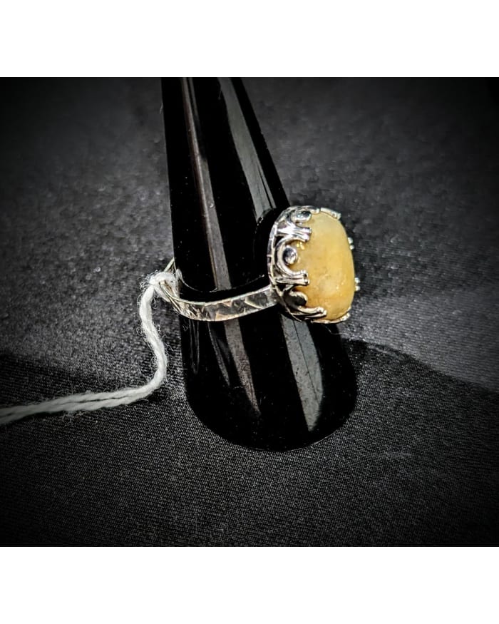 a ring on a black object