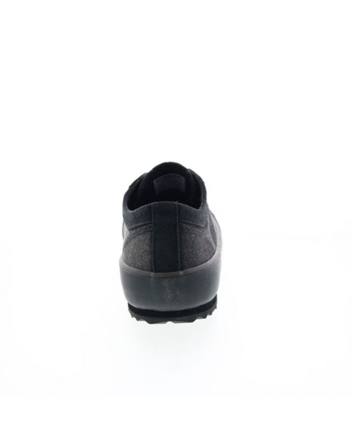 a black shoe on a white background