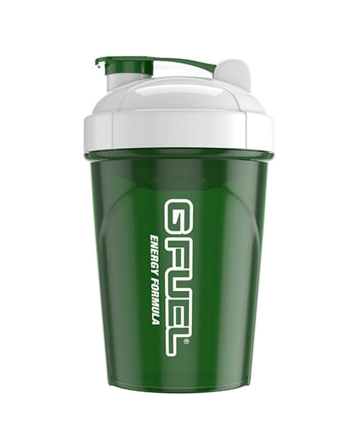 a green and white shaker