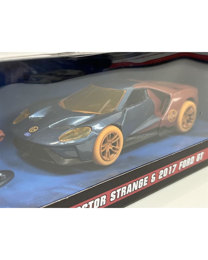 a toy car in a box