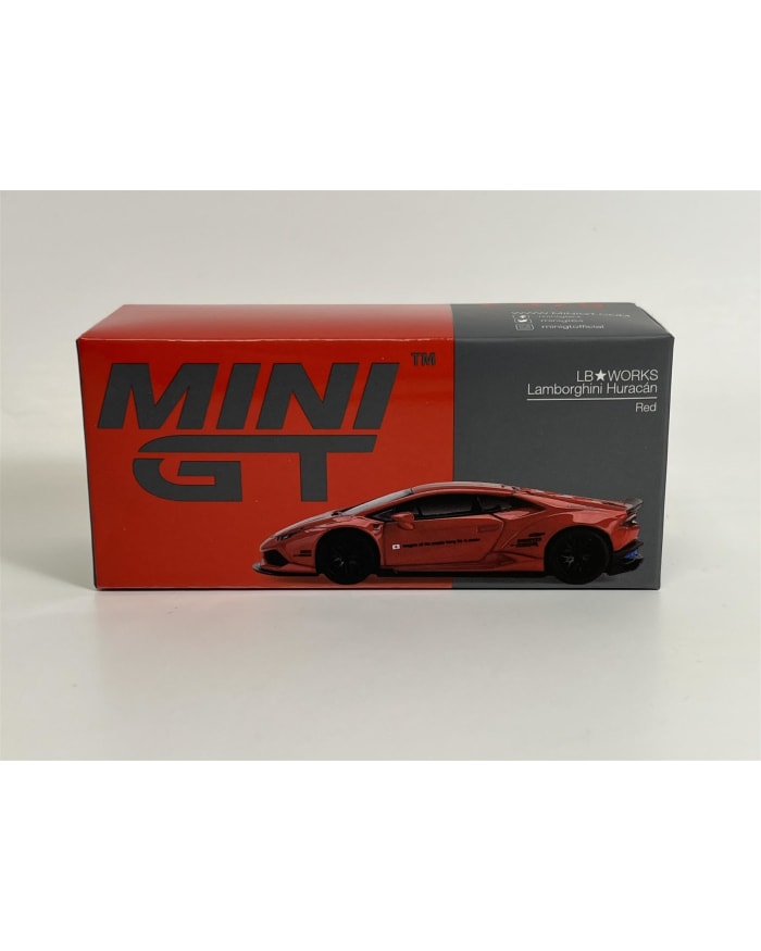 a red box with a picture of a sports car