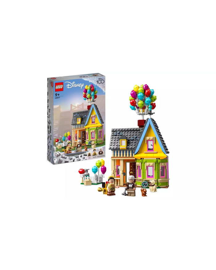 a toy building set with balloons on top