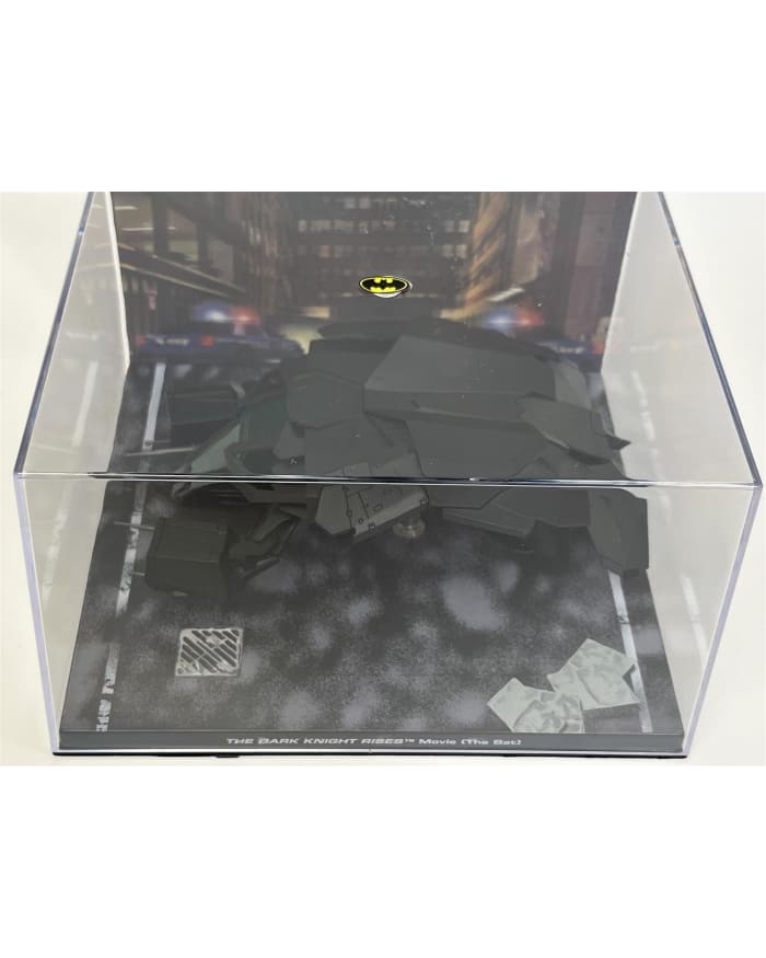 a black batmobile in a case