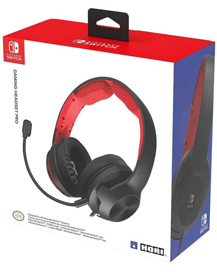 Hori Gaming Headset Pro Black Red for Nintendo Switch EnableAll