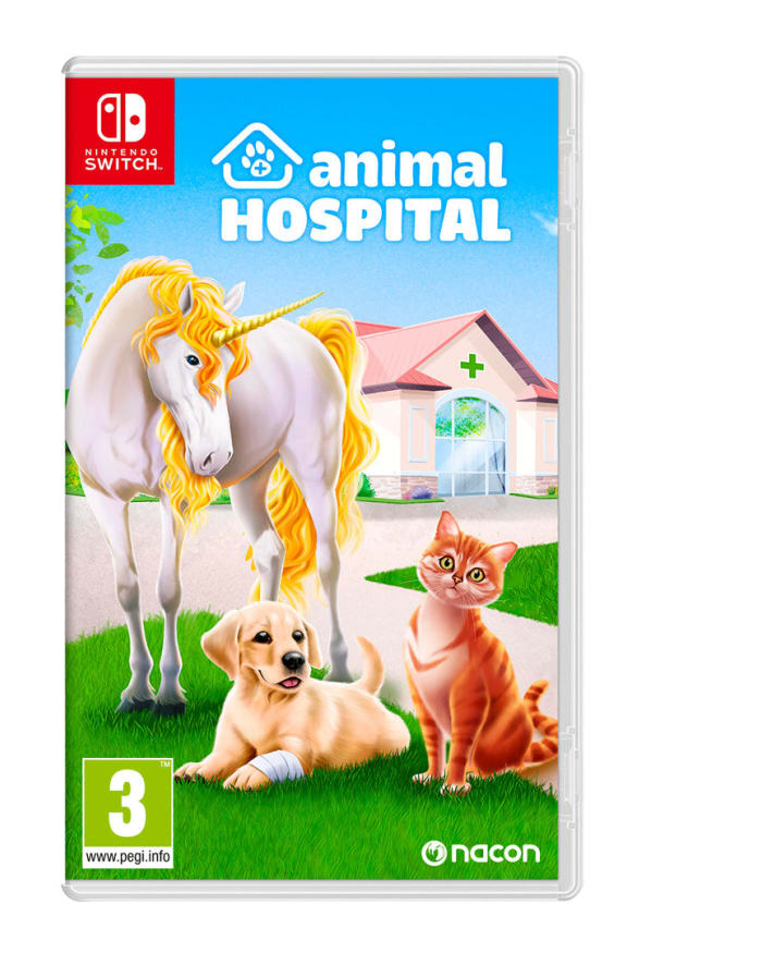 a video game case with a unicorn and a dog