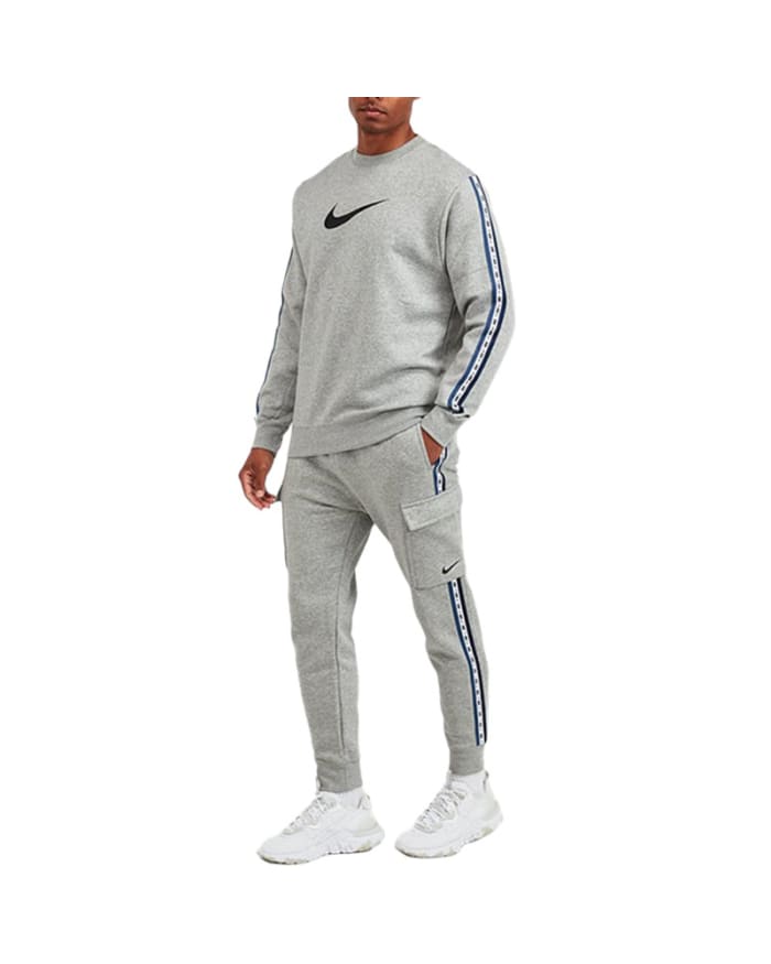 Nike Repeat 3.0 Mens Full Tracksuits Fleece Sweats and Joggers Swoosh Logo Colour GreySize XL EnableAll