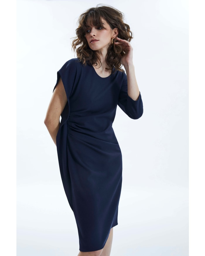 Side Ruched Asymmetrical Dress | EnableAll