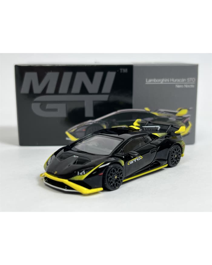 a black and yellow toy car