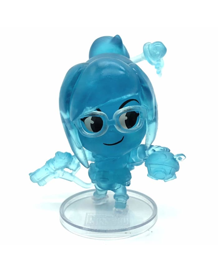 a blue plastic toy figure