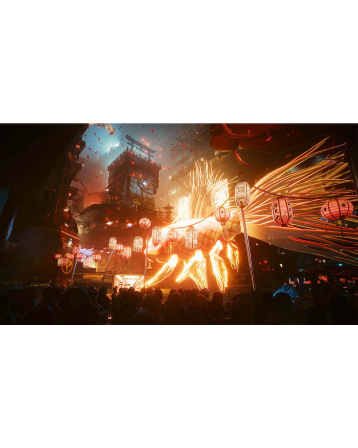 a crowd of people watching a firework display