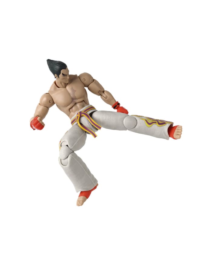 a toy figure of a man kicking