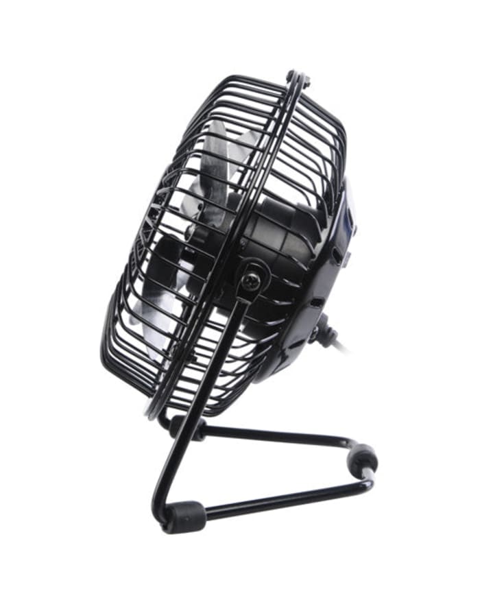 a black fan with a white background