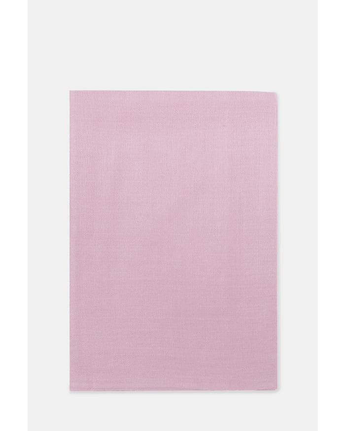 a pink towel on a white surface