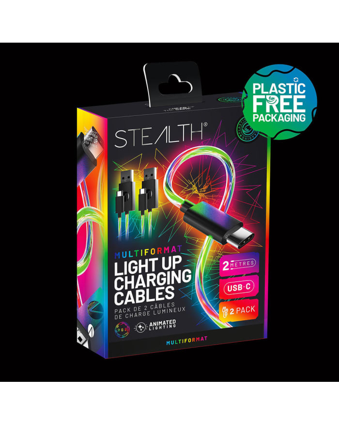 a box of colorful usb cables