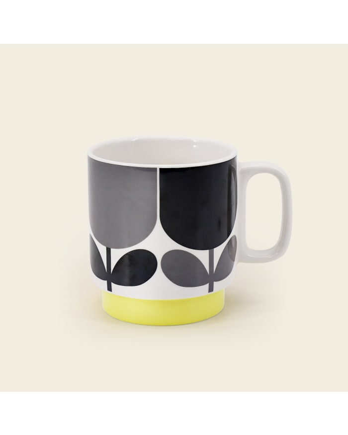 a coffee mug with a design on it