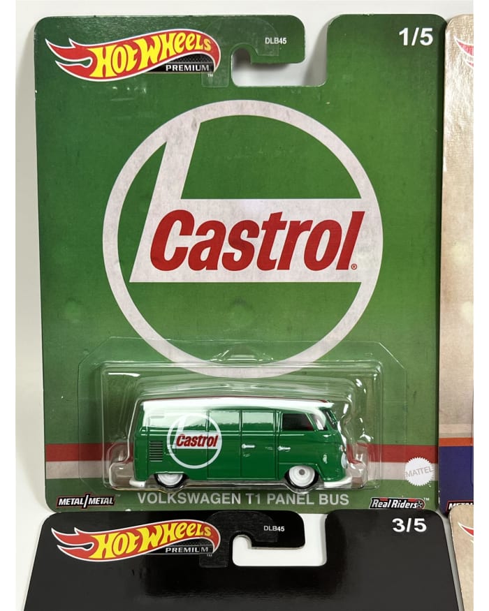 a green toy van in a package