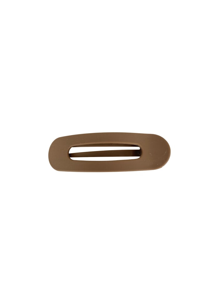 a brown hair clip on a white background