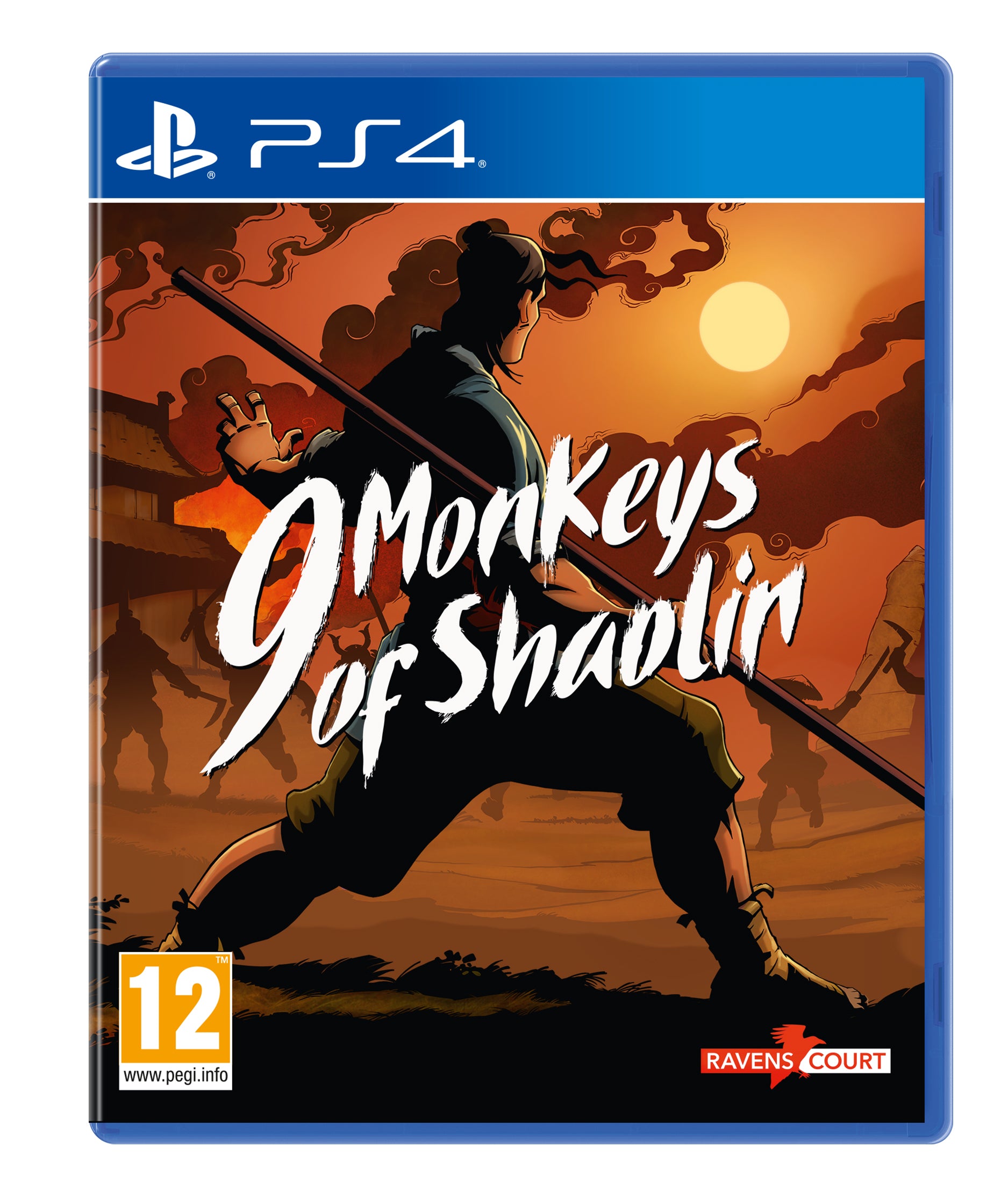 a video game cover with a man holding a stick