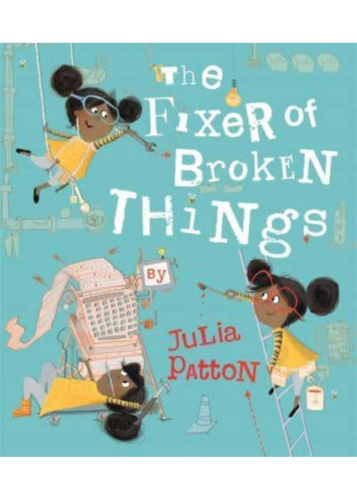 a book cover of a girl fixing a broken things