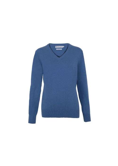 a blue sweater with a white background