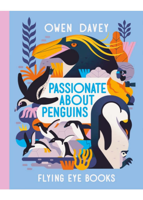 a book cover with penguins