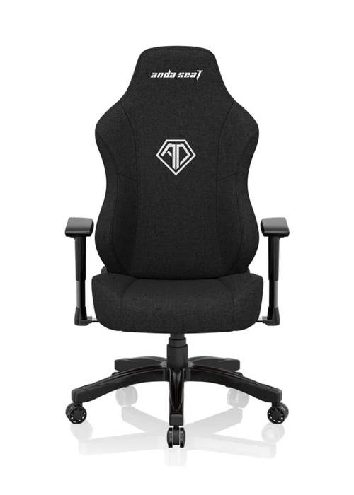 a black office chair with arms