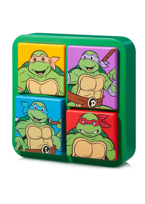 a toy puzzle with cartoon turtles on it