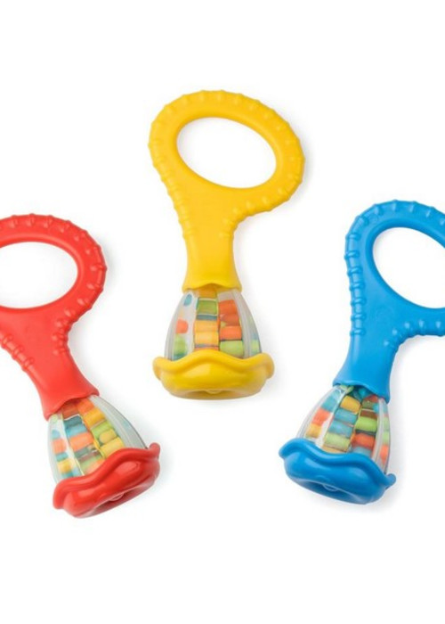 a group of colorful rattles