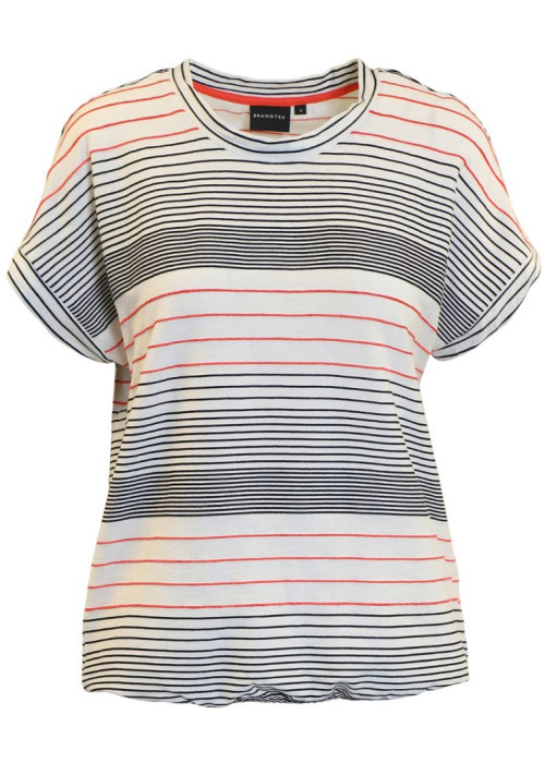 a striped shirt on a swinger