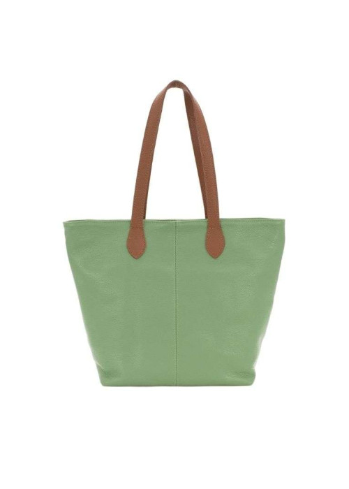 a green and brown bag