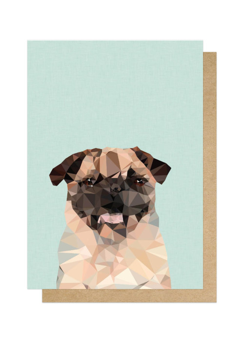 a card with a dog on it