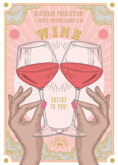 a poster with two glasses of wine