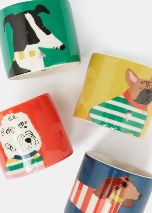 a group of mugs with dogs on them