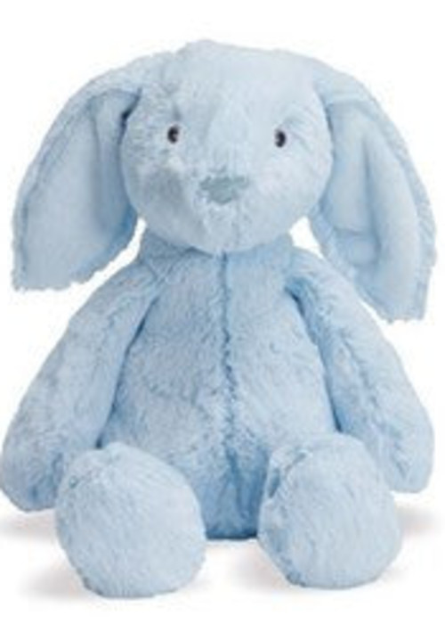 a blue stuffed animal rabbit