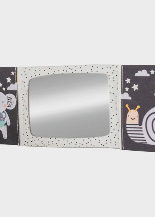 a mirror with a cartoon design