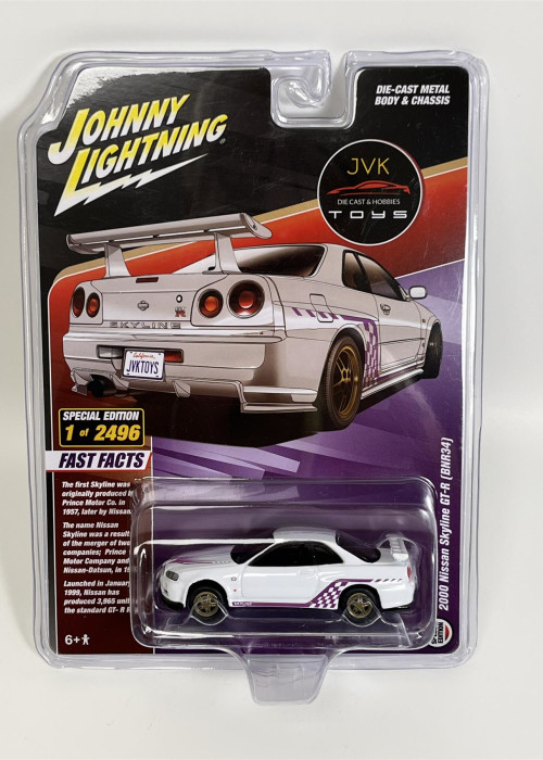 a white toy car in a package