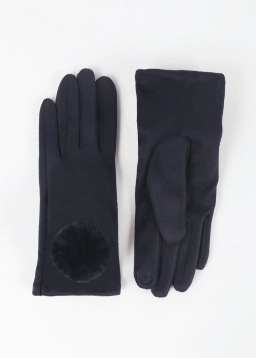 a pair of black gloves