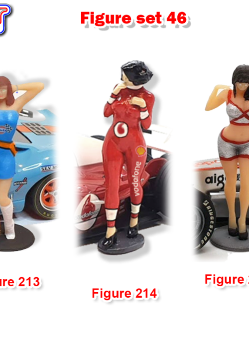 a group of figurines of a race car